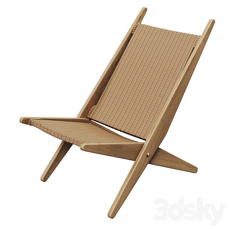 Folding armchair Ancelie from la Redoute 3DS Max Model