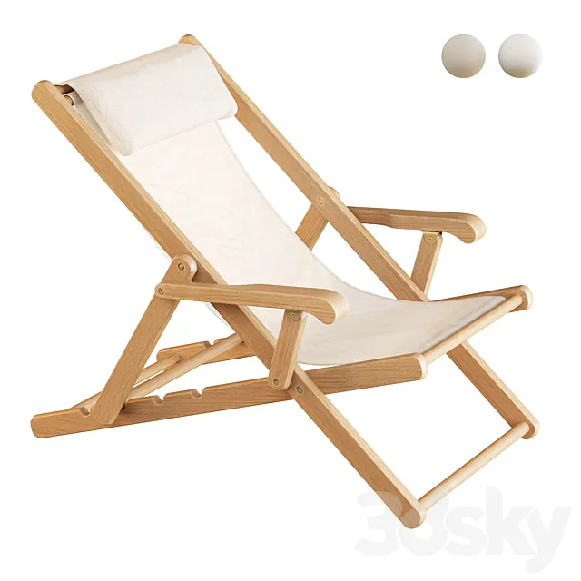 Folding deck chair CHELSEA by Unopiù 3ds Max