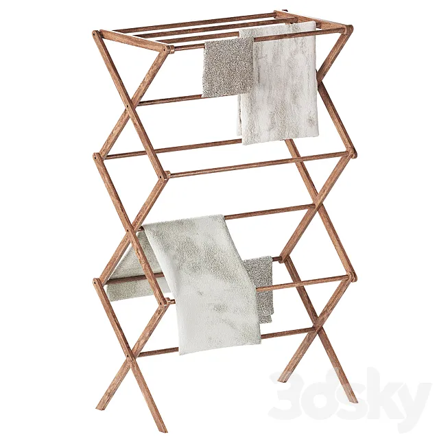 Folding drying rack Zara Home 3DS Max Model