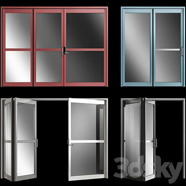 Folding Metal Automatic Door 3dsMax Model