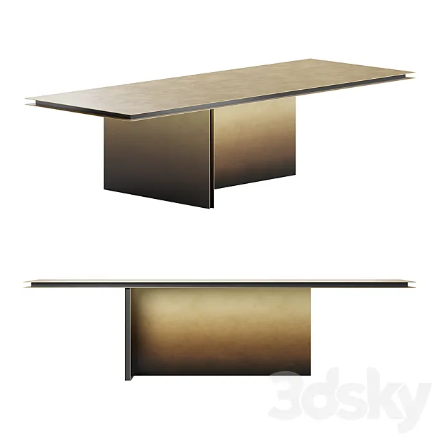 Folio dining table by De Castelli 3DS Max Model