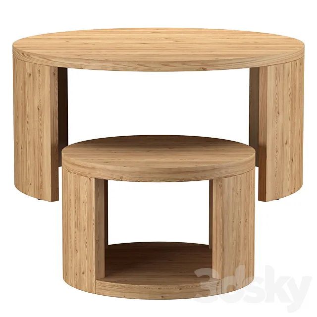 Folsom Round Nesting Coffee Tables 3ds Max