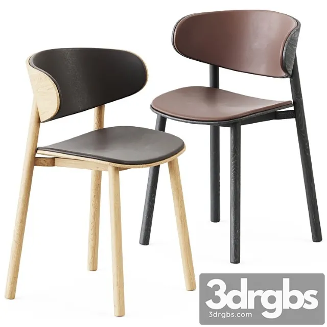 Font wooden chair upholstered by wiesner-hager