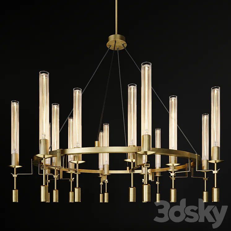 FONTANELLE ROUND CHANDELIER 3DS Max