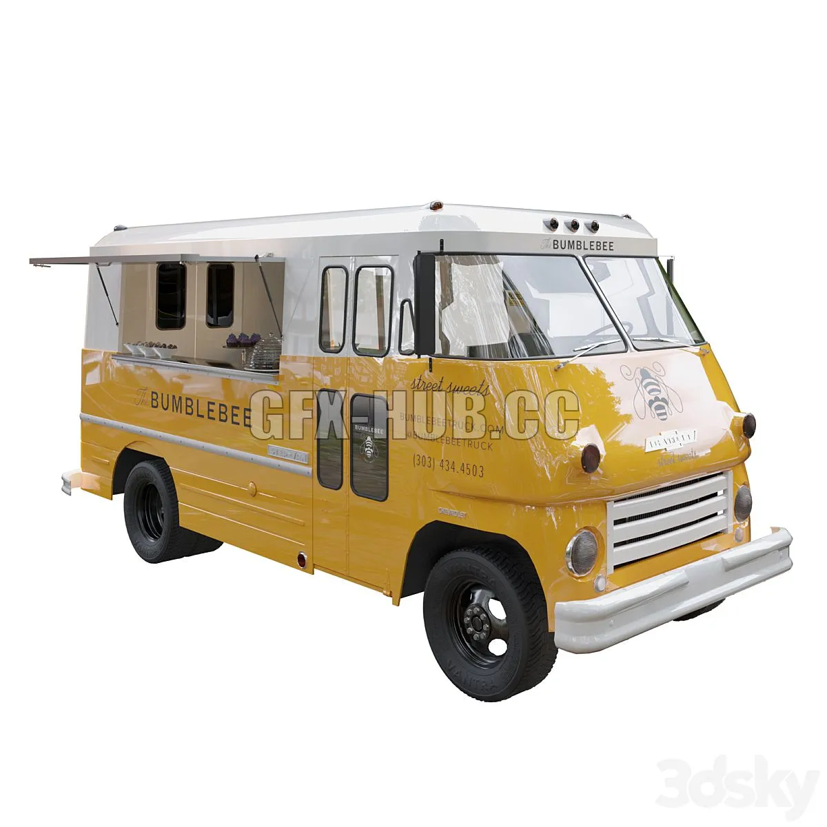 Food truck chevrolet 3dsMax Model