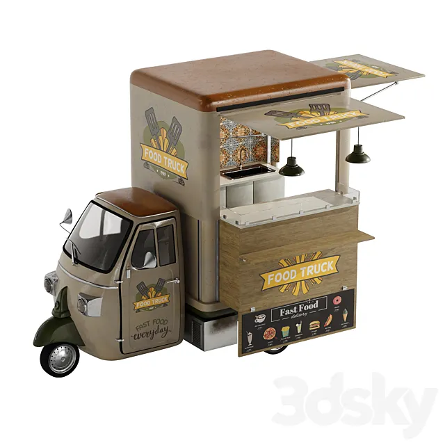 Foodtruck set 3 3DS Max Model