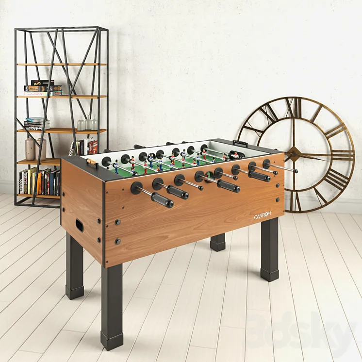 Foosball Lounge Table 3DS Max