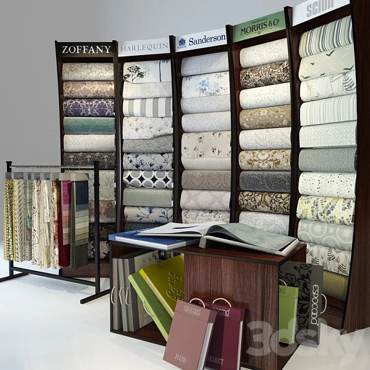 for the store to sell wallpaper and fabrics 3DS Max