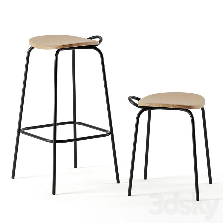FORCINA stools by Mattiazzi 3DS Max