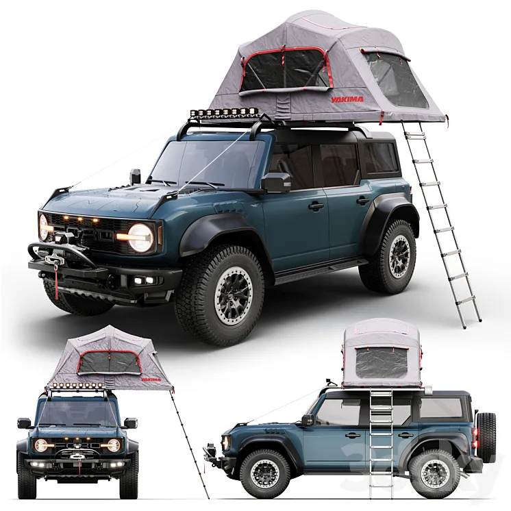 ford bronco raptor rooftop tent 3DS Max