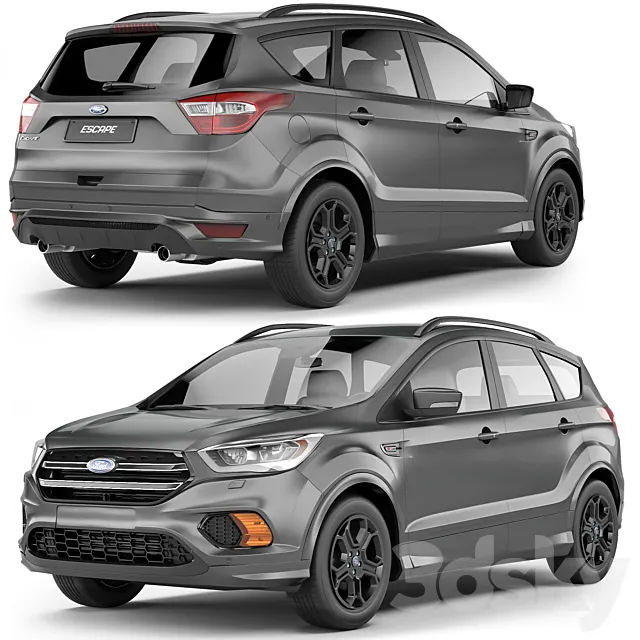 Ford Escape ST Line 2018 3dsMax Model