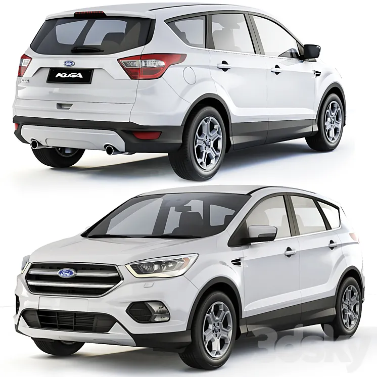 Ford Kuga 2018 3DS Max Model