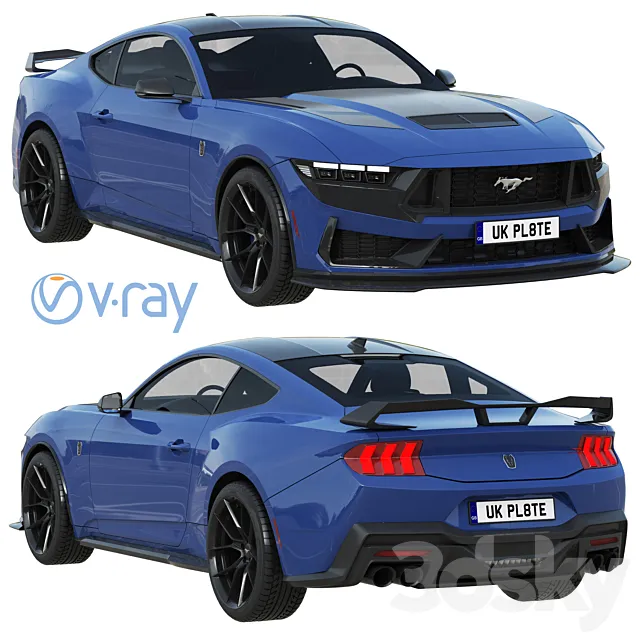 Ford Mustang Dark Horse 2024 3ds Max