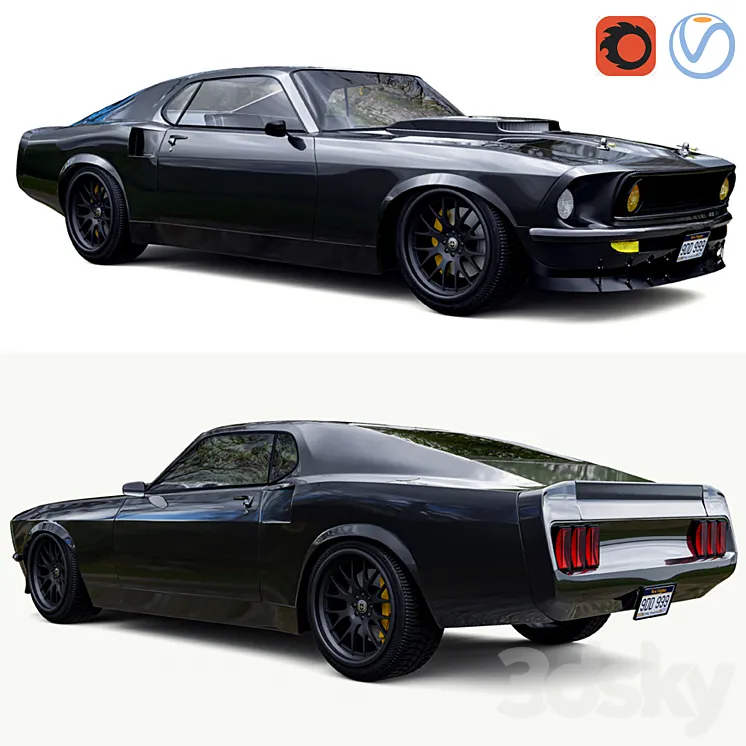 Ford Mustang Mach 1969 3DS Max