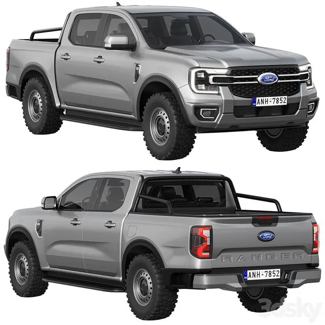 Ford Ranger XLT 2023 3dsMax Model