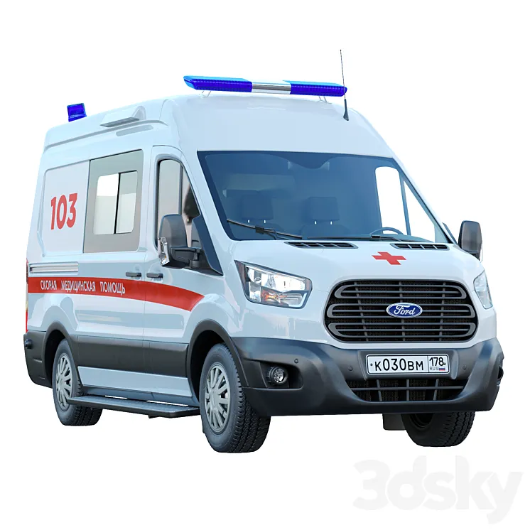Ford Transit Emergency Medicine 3DS Max