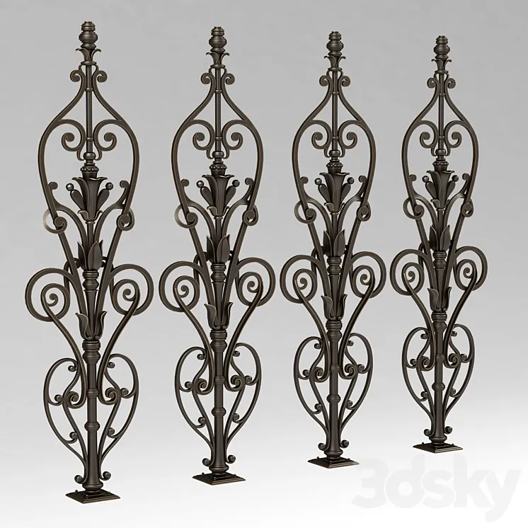 Forged baluster 11 3DS Max