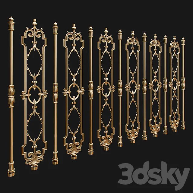 Forged balusters 3DS Max Model