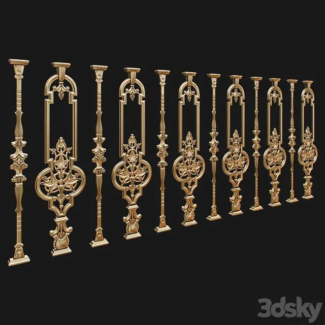 Forged balusters 3dsMax Model