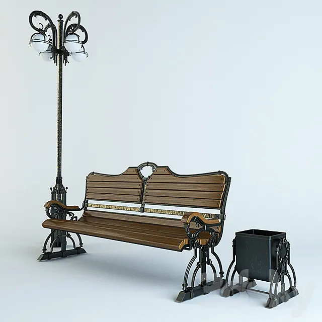 Forged bench 3DSMax File