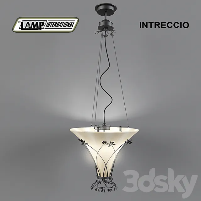 forged chandelier “Intreccio” firm Lamp International Italy 3ds Max