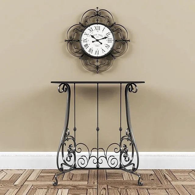 Forged console and clocks 3dsMax Model