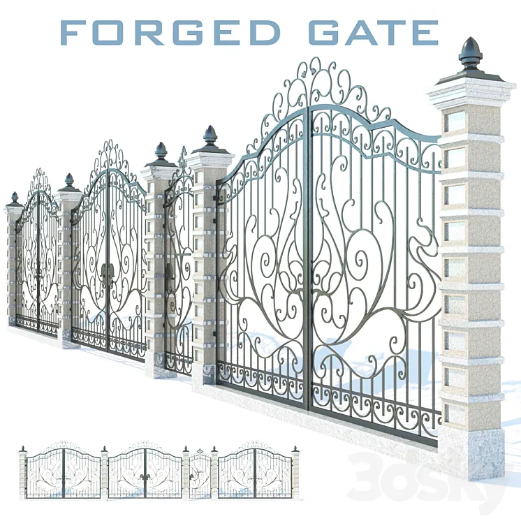 FORGED ENTRANCE GATE №1 3DS Max