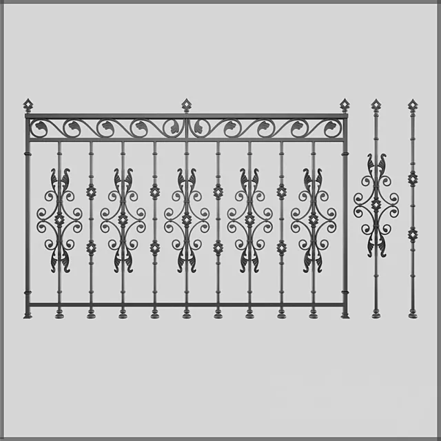 Forged fence 3 3DS Max Model