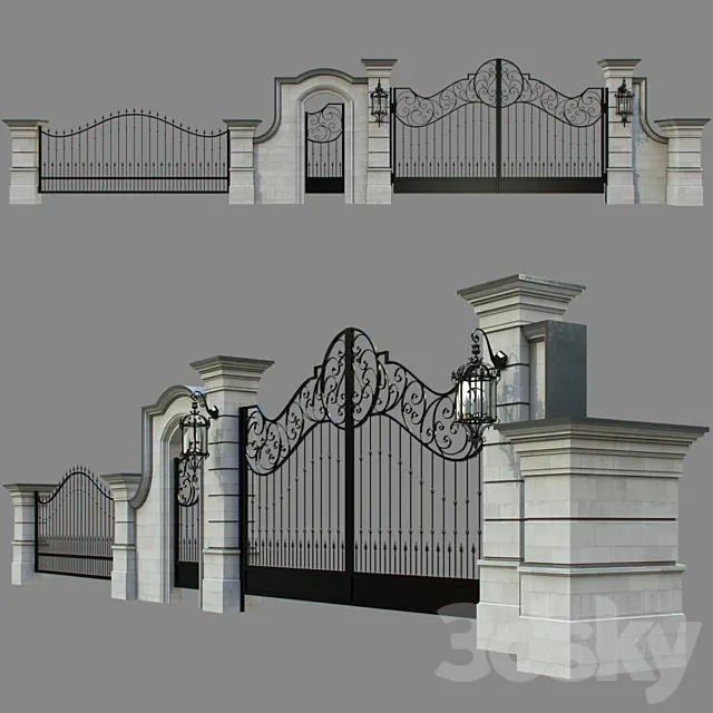 Forged fence 3DS Max Model