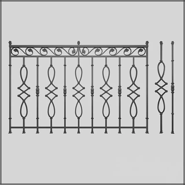 Forged fence 4 3DSMax File