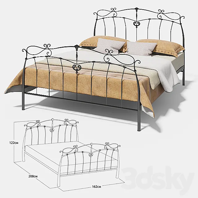 Forged Garda Bed 9 3DSMax File