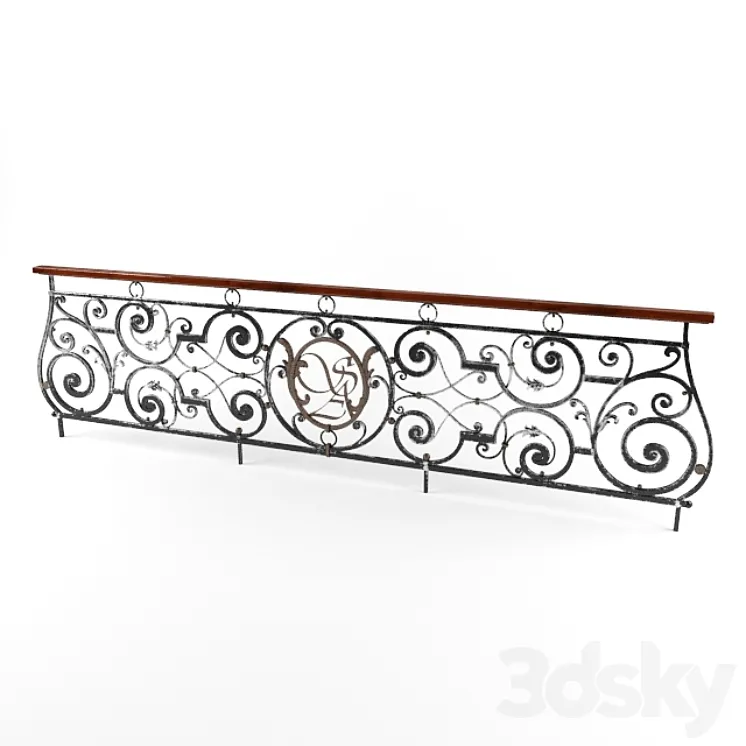 forged railing 3DS Max