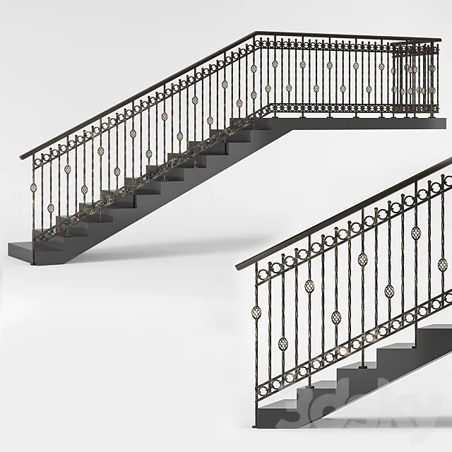 Forged rails 3DS Max Model