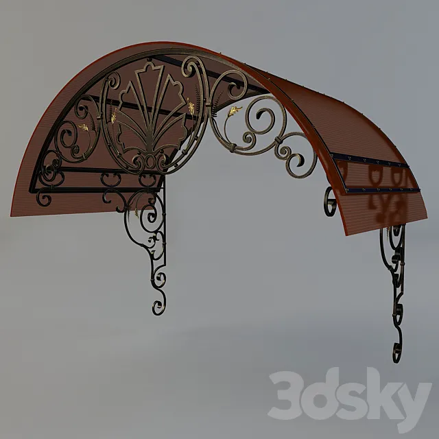 Forged semicircular visor 3ds Max