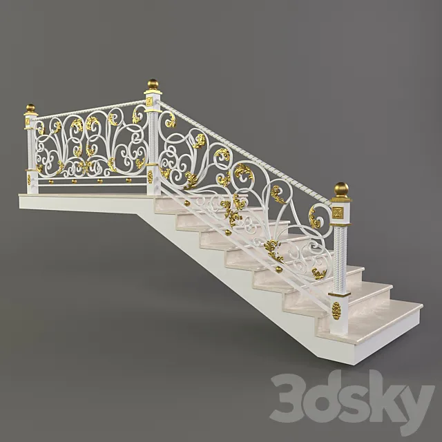 Forged stairs 2 3DS Max Model