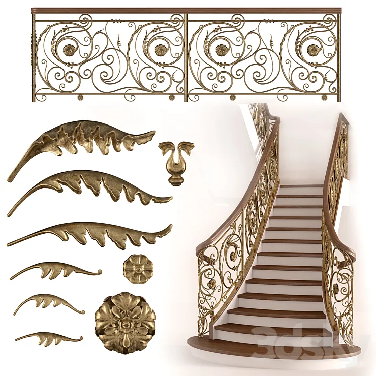 Forged stairs 3DS Max Model
