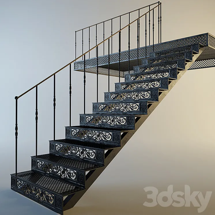 Forged stairs 3DS Max