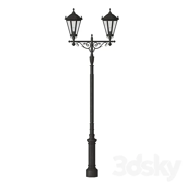 Forged street lamp 3ds Max