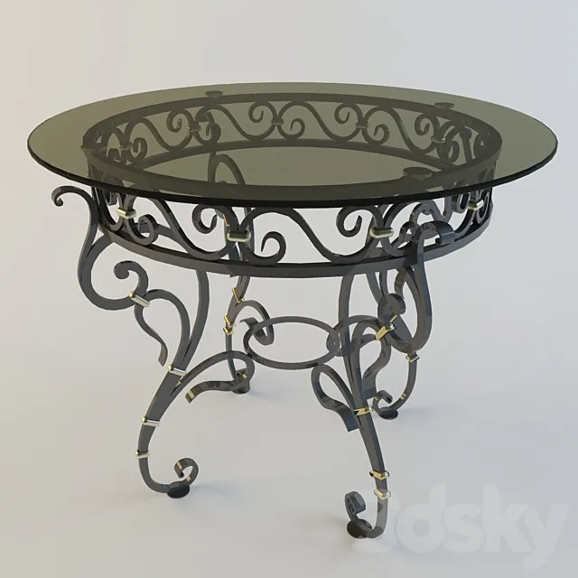 Forged table 3ds Max