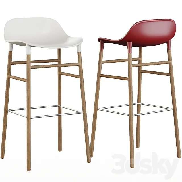 Form Barstool Normann Copenhagen 3ds Max