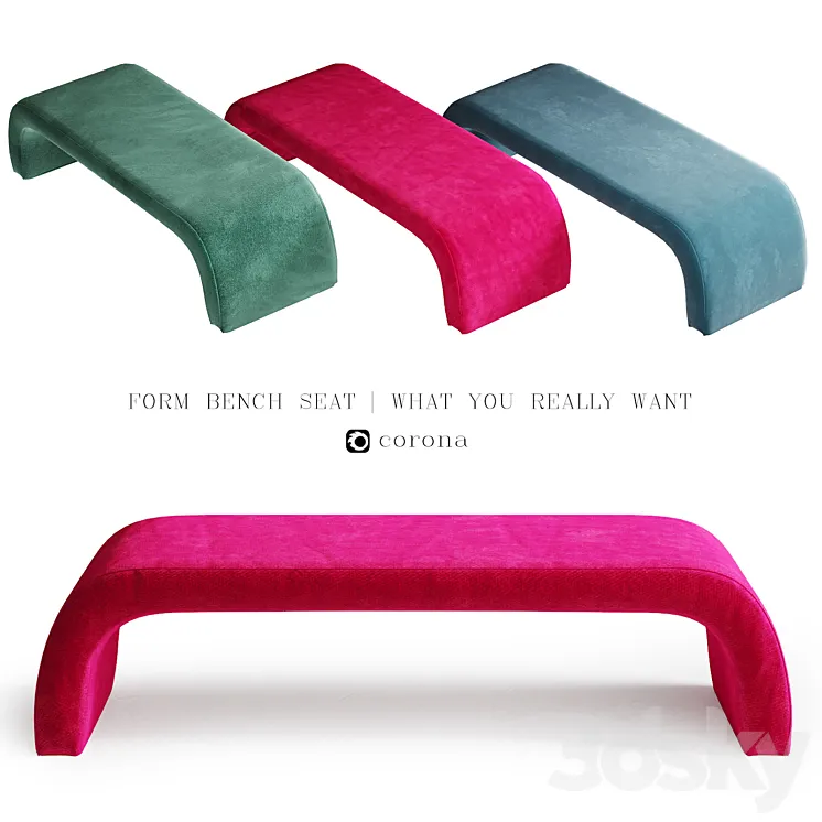 Form Bench Seat 3DS Max