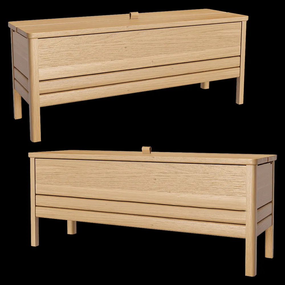 Form & Refine – Storage bench  A Line 111 Oak 3ds Max