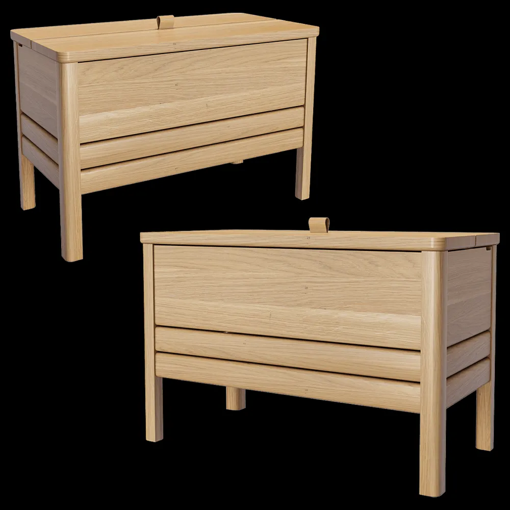 Form & Refine – Storage bench A Line 68 Oak 3ds Max