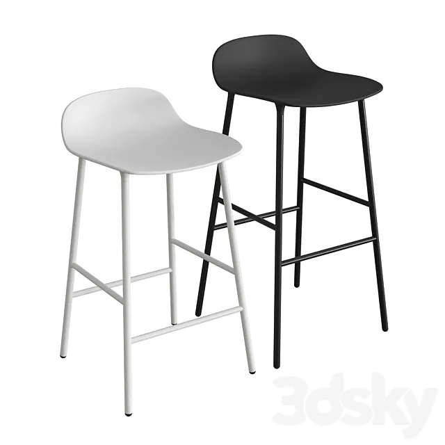 Form Steel Barstool 3ds Max