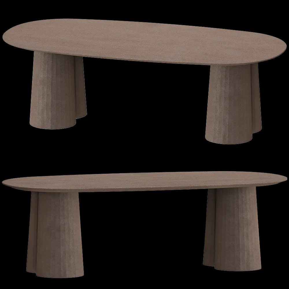 Forma&Cemento – Coffee table Fusto Oval III 3ds Max