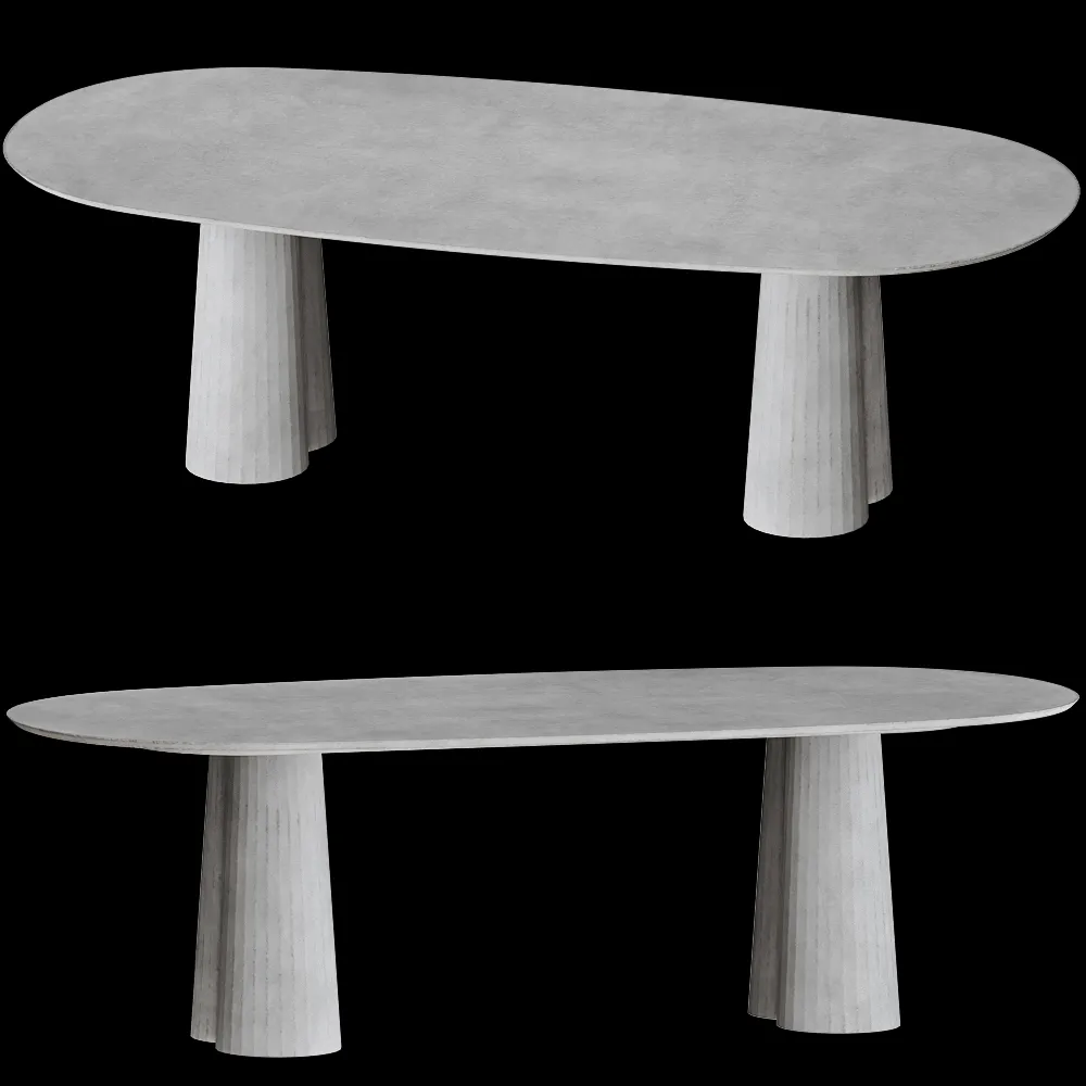Forma&Cemento – Dining Table Fusto Oval shape 3ds Max