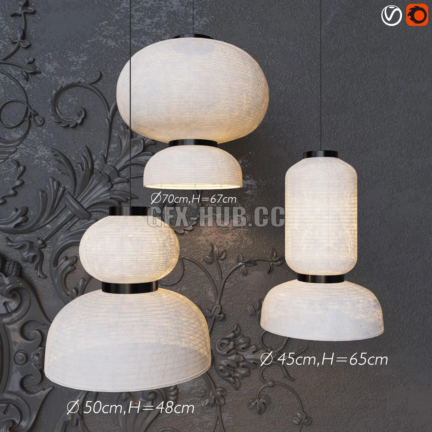 Formakami Jaime Hayon pendant lamp 3dsMax Model