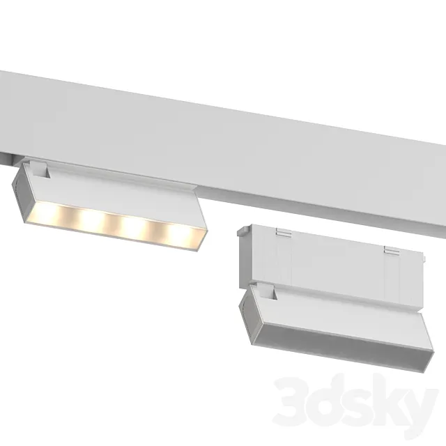 Forstlight Line Turn White Track Light 3DS Max Model