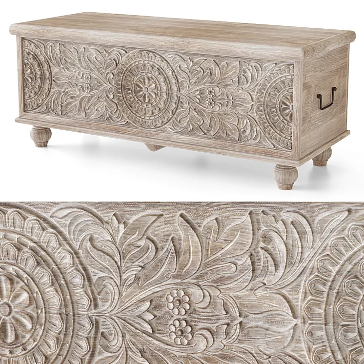 Fossil Ridge Storage Bench from Ashley Furniture 3DS Max