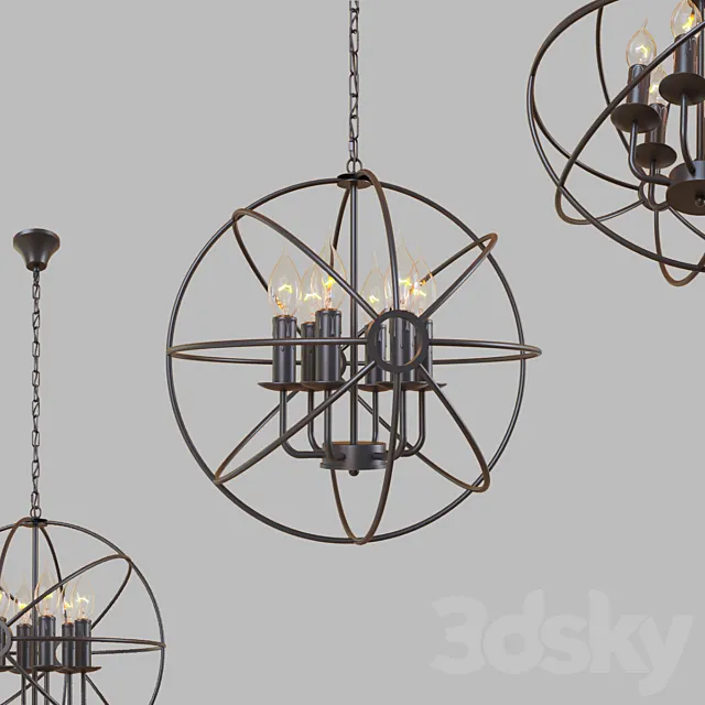 Foucaults orb LOFT1192-6 3ds Max